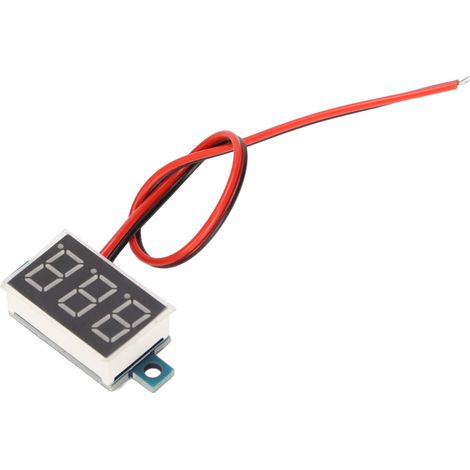 Voltmètre Numérique LED DC 4‑40V Haute Précision de Mesure pour Tableau de Bord Vert - Taille Standard (1/5)