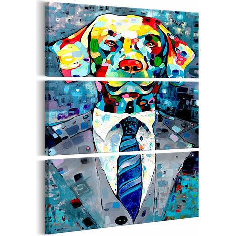 Tableau chien en costume - 80 x 120 cm (1/4)