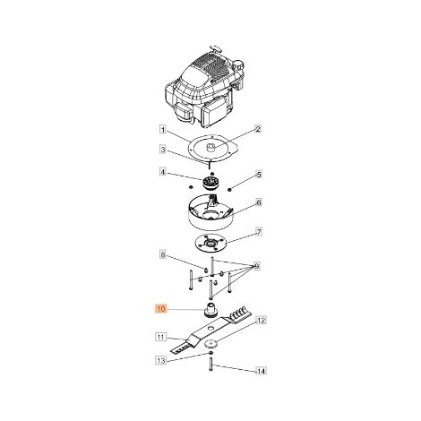 Mozzo lama sfalciatutto modelli DEB517 ORIGINALE EMAK PB0302030047R