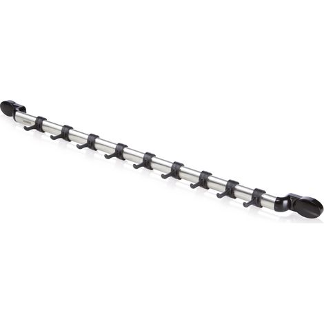 Leifheit Gancio da cucina con 11 ganci scorrevoli, Realizzato in acciaio inossidabile di alta qualità, Portautensili da cucina, 55 cm