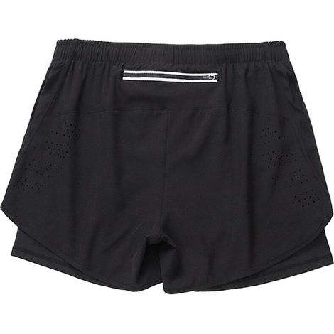 Doppellagige Herren-Sportshorts, schnelltrocknend, zweiteiliger Fitness-Hosen-Effekt – Größe M – Schwarz (1/5)