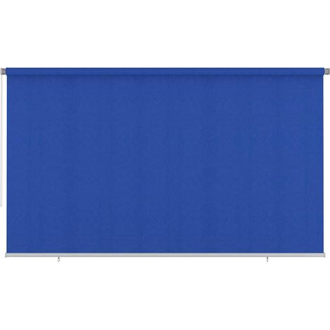 vidaXL Store roulant d'extérieur 405 (l) x 230 (H) cm bleu HDPE (1/5)