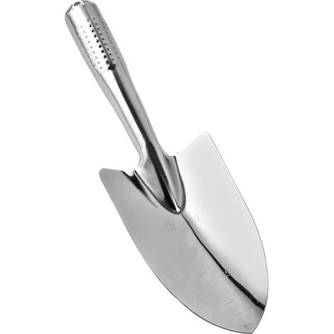 Pelle - Outils de jardin - 27 x 6,5 cm - Pelle à main - Pelle pointue - Pelle de jardin - Écopes de jardin - Argent - Acier inoxydable - Pelle pour Plantes, transplanter, désherber et creuser (1/5)