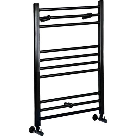 Hudson Reed Artle - Sèche-Serviettes Design Moderne Noir - Plat 80 cm x 50 cm