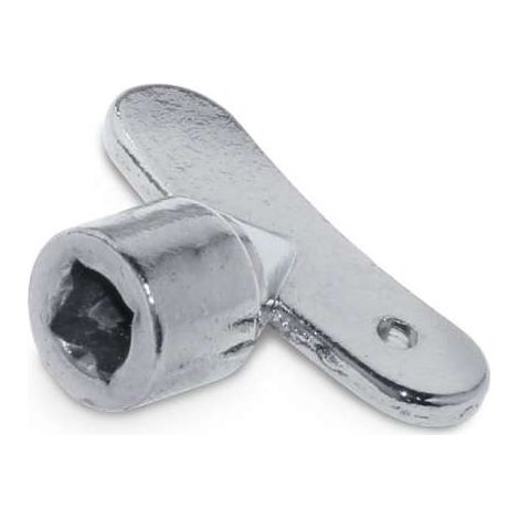 Steckschlüssel für Auslaufventile Vierkant 6mm Metall verchromt