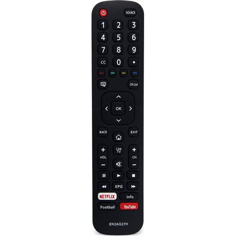 Télécommande TV Compatible avec Hisense EN2AG27H, sans configuration (1/5)