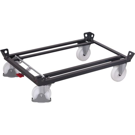 VARIOfit Palettenfahrgestell für Gitterboxen/Europaletten mit Polyamidbereifung 810x610mm Anthrazitgrau RAL 7016