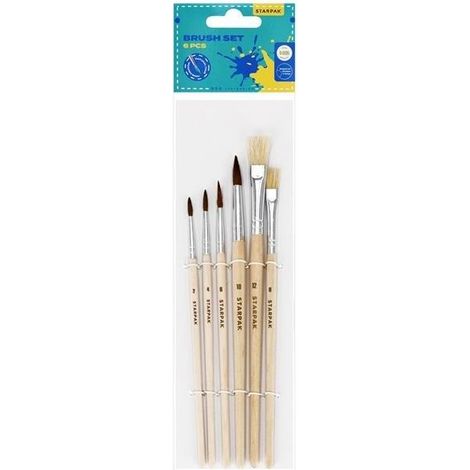 Pinceaux d'art, lot de 6