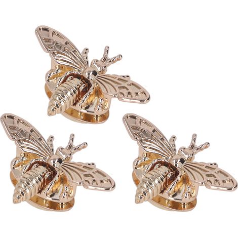 Fermoir abeille doré clair x3, alliage rotatif, fournitures DIY pour sac, accessoire déco métallique, loquet tournant (1/5)
