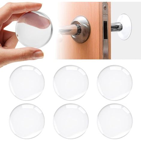 Butée de Porte Adhésive Transparente – 40 x 8 mm Protection Poignée en Silicone, Butoir, Stop Silencieux pour Portes, Placards, Meubles (1/5)