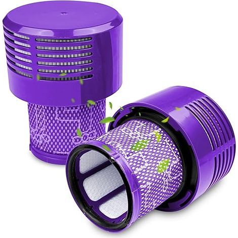 Confezione da 2 filtri compatibili con Dyson V10, accessorio filtro per aspirapolvere, ricambio per aspirapolvere ciclonico per filtro lavabile, compatibile, pulizia totale, ricambio lavabile (1/4)