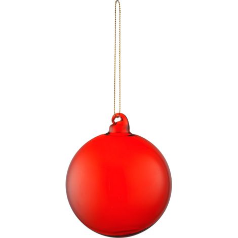 Set 12 sfere in vetro rosso 8 cm. (1/2)