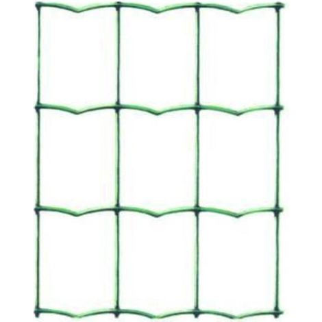 RETE RECINZIONE PLASTIFICATA VERDE H CM 150 X 25 MT MAGLIA 75 X 50 -FERR 232203 (1/2)