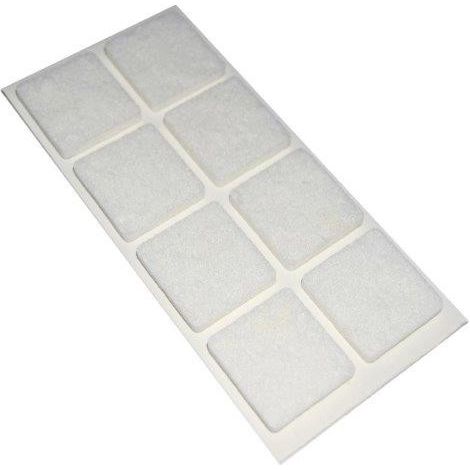 Feltrini adesivi quadrati bianchi 25x25 8 pezzi
