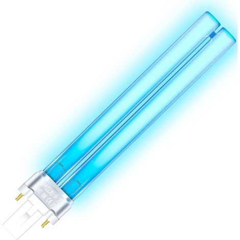 9W Ampoule de Remplacement UVC G23 PLS, pour Clarificateur Bassin, Filtre UVC, Élimine Bactéries, Algues Efficacement pour Aquariums, Étangs