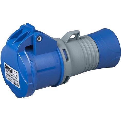 Presa industriale 230V, 2P+T, 32A, IP54, blu - Rosi 1009523