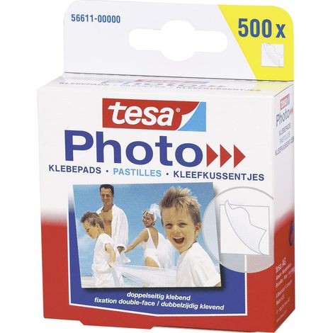 tesa Photo Foto-Klebepads, weiß, beidseitig klebend