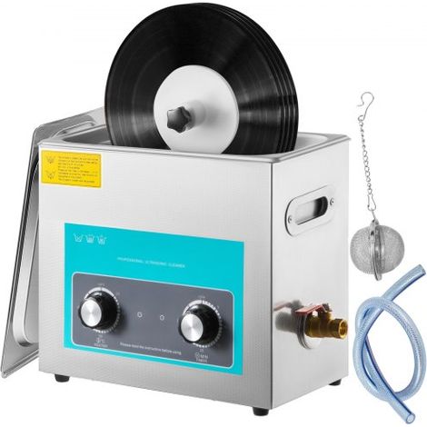 6 L digitaler Ultraschall Schallplatten Reinigungsgerät Edelstahl, 33 x 18 x 28,5 cm Ultraschallreinigungsgerät Ultraschallreiniger Ultraschallgerät Heizung Digital Brille Uhren Schmuck (1/5)