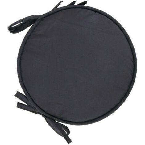 Set de 4 coussins d'assise ronds, coussins de chaise ronds, coussins de chaise gris foncé pour table à manger, jardin, bureau à domicile, cuisine (1/5)