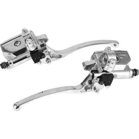 Embrayage Hydraulique Frein Master Cylinder Pompe Lever pour, Alliage en Aluminium, Verre à Vue du Fluide Avant, Guidon 7/8 Pouces, en Dessous des Véhicules, Guidon de 22 Mm (1/5)