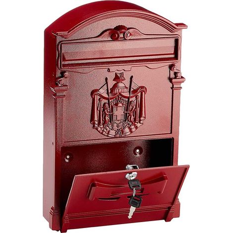 Boîte aux lettres Blinky Résidence Rouge Alu 26X9X41H (1/5)