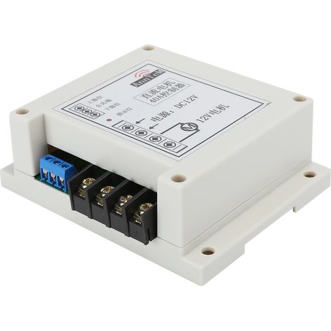 Relais émetteur-récepteur 433 MHz CC 12 V, commande à distance pour moteur de forte puissance et rotation.