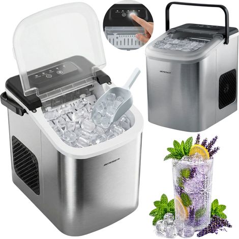 Macchina per cubetti di ghiaccio Berdsen BD-420 argento, capacità 1,1 l/12 kg. (1/5)
