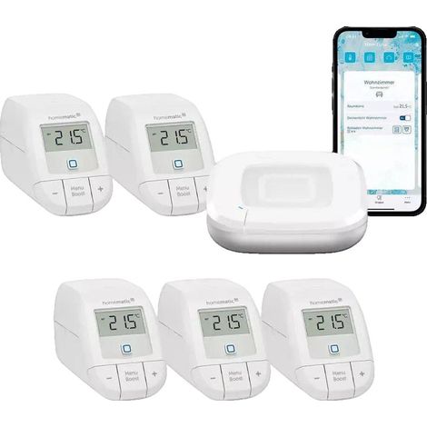 Sistema de calefacción eq3 Homematic IP controla cinco radiadores