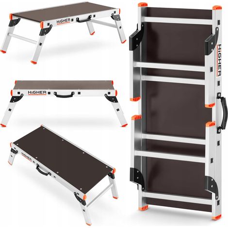 Plataforma de trabajo plegable de aluminio, plataforma plegable más alta - 2,36 m (1/5)