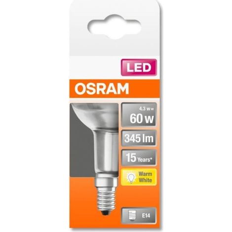 Osram R50 E14 Bombilla LED Blanco Cálido 2700K 4,3W (1/4)