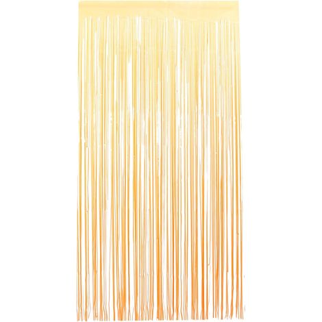 Rideau à Franges Design Unique et Texture Confortable en Plastique 1x2m Orange Fond Photo, Facile à Retirer pour Décoration Fête (1/5)