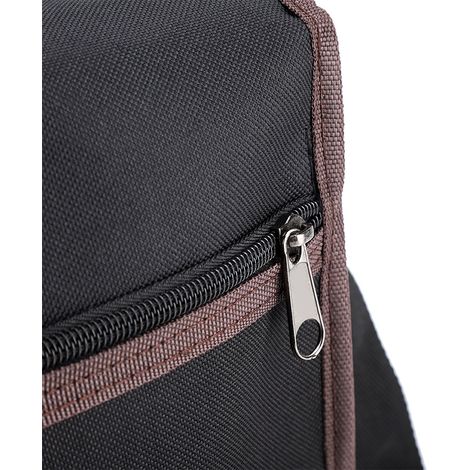 Sacoche porte-outils en tissu Oxford épais, avec bandoulière et organiseur, pour électricien et réparateur (noir) (1/5)