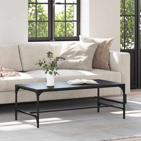 Couchtisch Schwarz Eichen-Optik 100 x 50 x 35 cm Holzwerkstoff