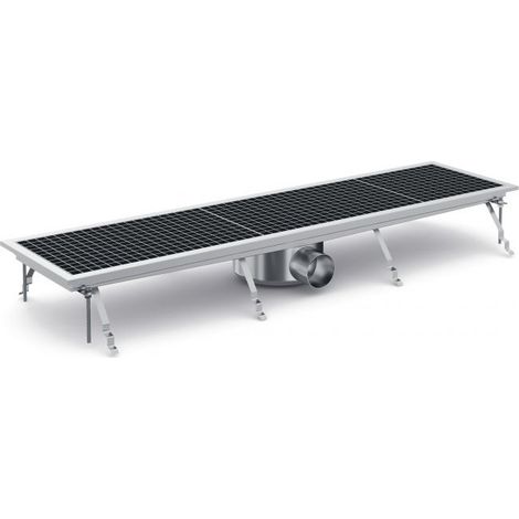 Caniveau de Sol pour Cuisine Professionnelle - Sortie Horizontale - Combisteel - 7075.0110