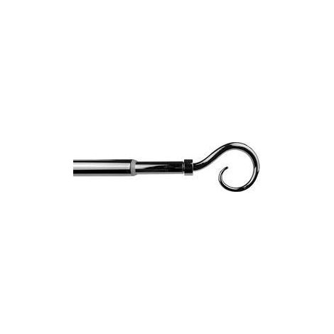 BASTONE METALLO D 12/9  70/120CM RICCIOLO CROMO