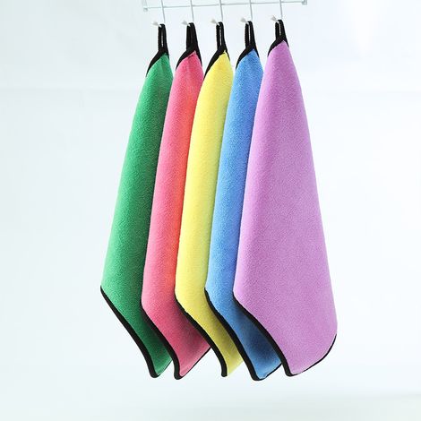 Lot de 5 serviettes de voiture double face en polaire corail haute densité. (1/5)