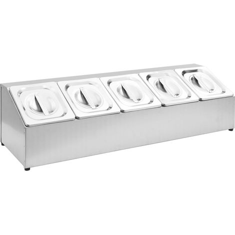 Récipient Gastronorm avec 5 bacs GN 1/6 Acier inoxydable CFW91917 (1/5)