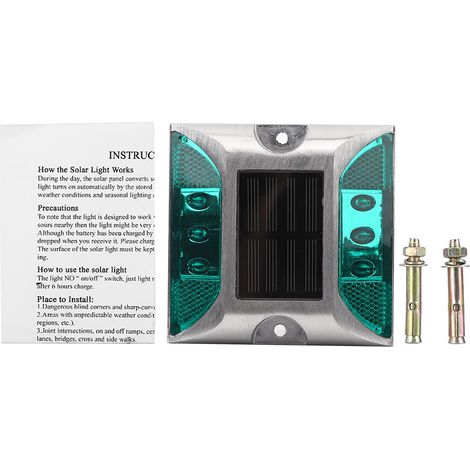Bornes lumineuses étanches en aluminium moulé sous pression, alimentées à l'énergie solaire et à DEL, pour allées, jardins, pelouses et éclairages encastrés. (1/5)