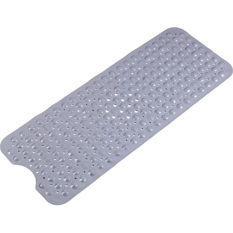 Ahlsen Alfombra de Baño, Bañera, Ducha - Antideslizante con Ventosa, A Prueba de Moho, Lavable a Máquina, Sin Látex, Ideal para Ancianos y Niños (Gris, 100 x 40 cm) (1/5)