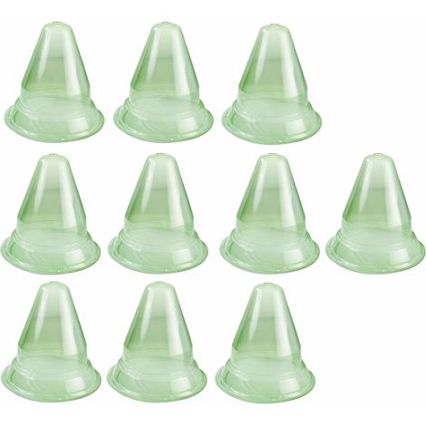 Lot de 10 cloches pour plants – Transparente avec aérations – Conditions de croissance optimales pour légumes – Utilisation toute l'année – Windhager - 10pcs