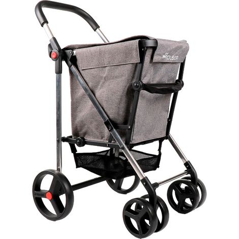 Chariot de courses Basket mf 4b gris
