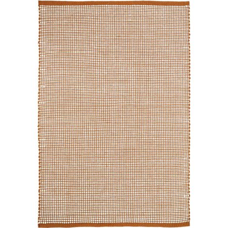 Tapis Contemporain en Laine Bergen Tissé à la Main pour Chambre et Salon - Caramel - PANGIVO (1/5)
