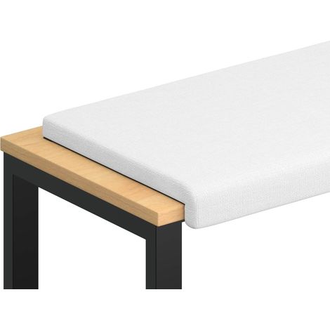 Coussin de banc Tissu Blanc Profondeur 35 cm vidaXL