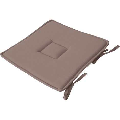 Galette plate à nouettes 40 x 40 cm LOLA 100% coton coloris VISON