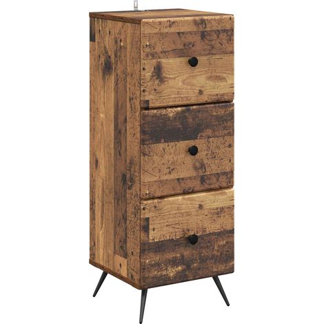 Mobile con Cassetti Legno antico 33 x 34,5 x 90 cm vidaXL