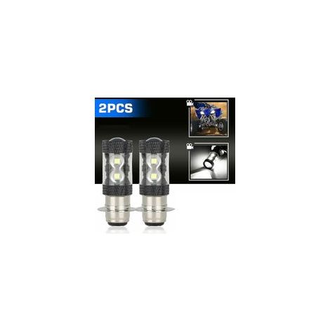 Ampoules de phare LED H6M pour Yamaha ATV – 100W 6000K blanc – Angle de faisceau 360° – Aluminium avec dissipation thermique (1/4)