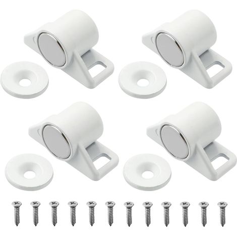 4 Pièces aimant porte placard, 3.6 CM aimant de porte Magnétique Fermeture de Porte Peatique, Meuble Fermeture pour Tiroir, Meuble, Armoire (1/5)