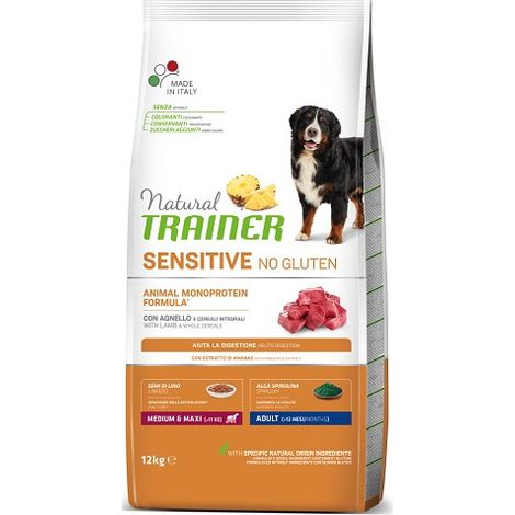 Cane - Natural Trainer Sensitive Adult Medium Maxi 12Kg Agnello No Gluten (1/6)