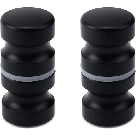 Lot de 2 poignées de porte de douche noires pour salle de bain, boutons de porte en verre, boutons de porte de douche dos à dos (1/5)