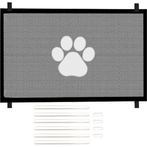 Grande barrière rétractable pour animaux de compagnie, adaptée aux portes, couloirs et cuisines, 110cm×78cm.
